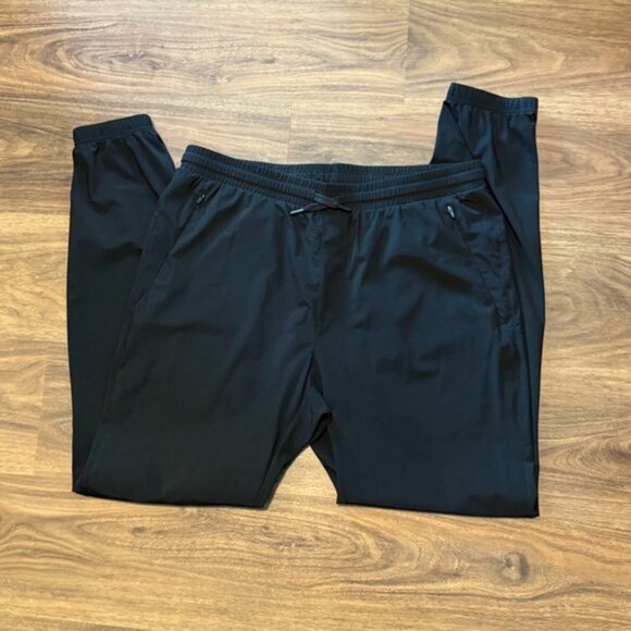 UNRL Black Elastic Cuffed Joggers with Relaxed Fit Mens Size L - Picture 3 of 6